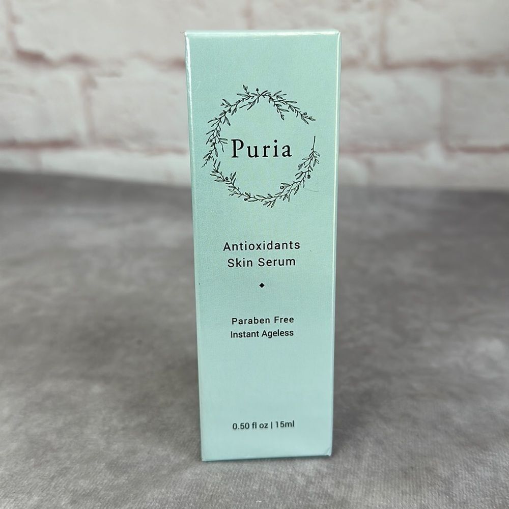 Puria Antioxidants Skin Serum Paraben Free Instant Ageless .50 Oz